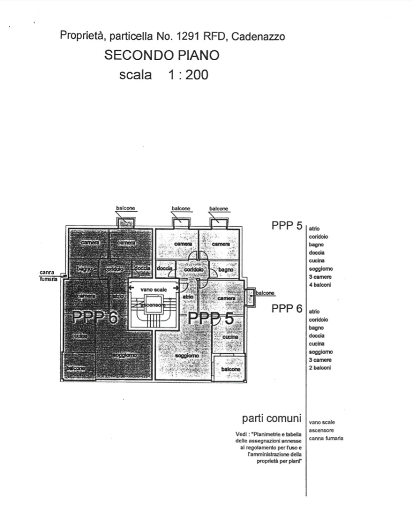 Planimetria appartamento PPP 5